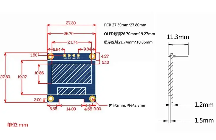 Модуль органического светодиода 128X64 для Arduino 0 96 дюйма 1 шт.|display module|oled module128x64 oled |