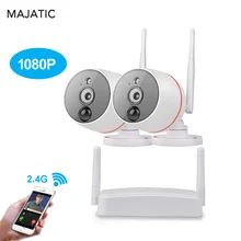 Majatic 1080P CCTV Bullet Camera NVR Kit Outdoor WIFI IP Camera Set Waterproof Wireless Home Security Surveillance Camera System
