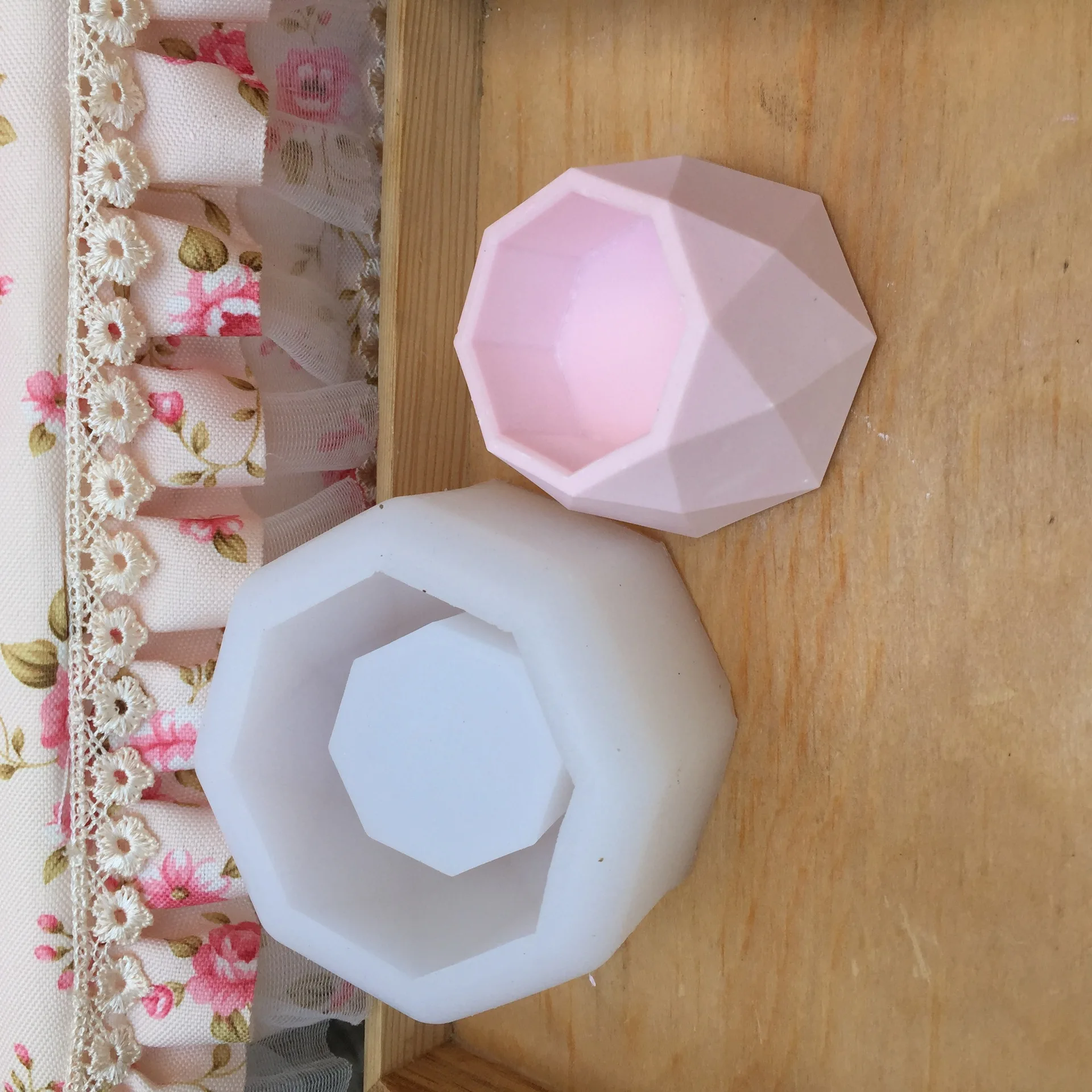 Succulent Plants Making Concrete Silicone mold 3D flowerpot aromatherapy plaster candlestick DIY Cement Planter Pot Mould