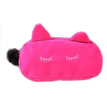 Ausuky/Новая женская мини-сумка-косметичка на молнии с рисунком кота, милая сумочка-косметичка для девочек, дорожные сумки для хранения косметики, органайзер 35