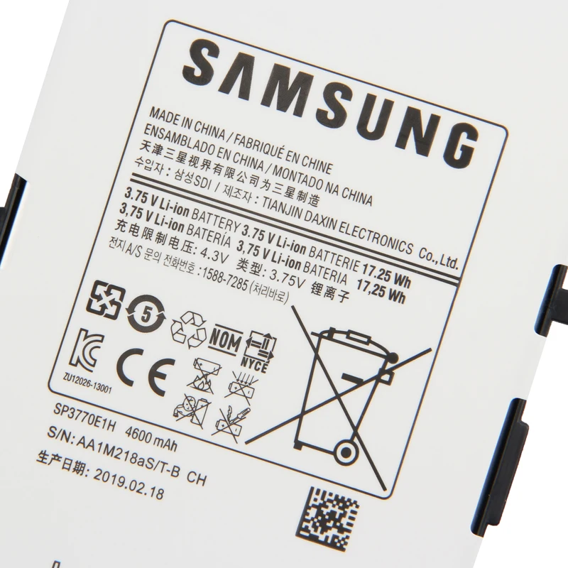 Samsung планшетный аккумулятор SP3770E1H для samsung Galaxy Note 8,0 N5100 N5110 N5120 Аутентичные сменные батареи 4600 мАч