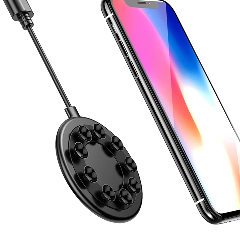 

Suction Cup Qi 7.5W Wireless Charger For iPhone Xs Max Xr X 8 Plus 10W Fast Wireless Charging Pad For Samsung S10 S10e S9 S8 s9+