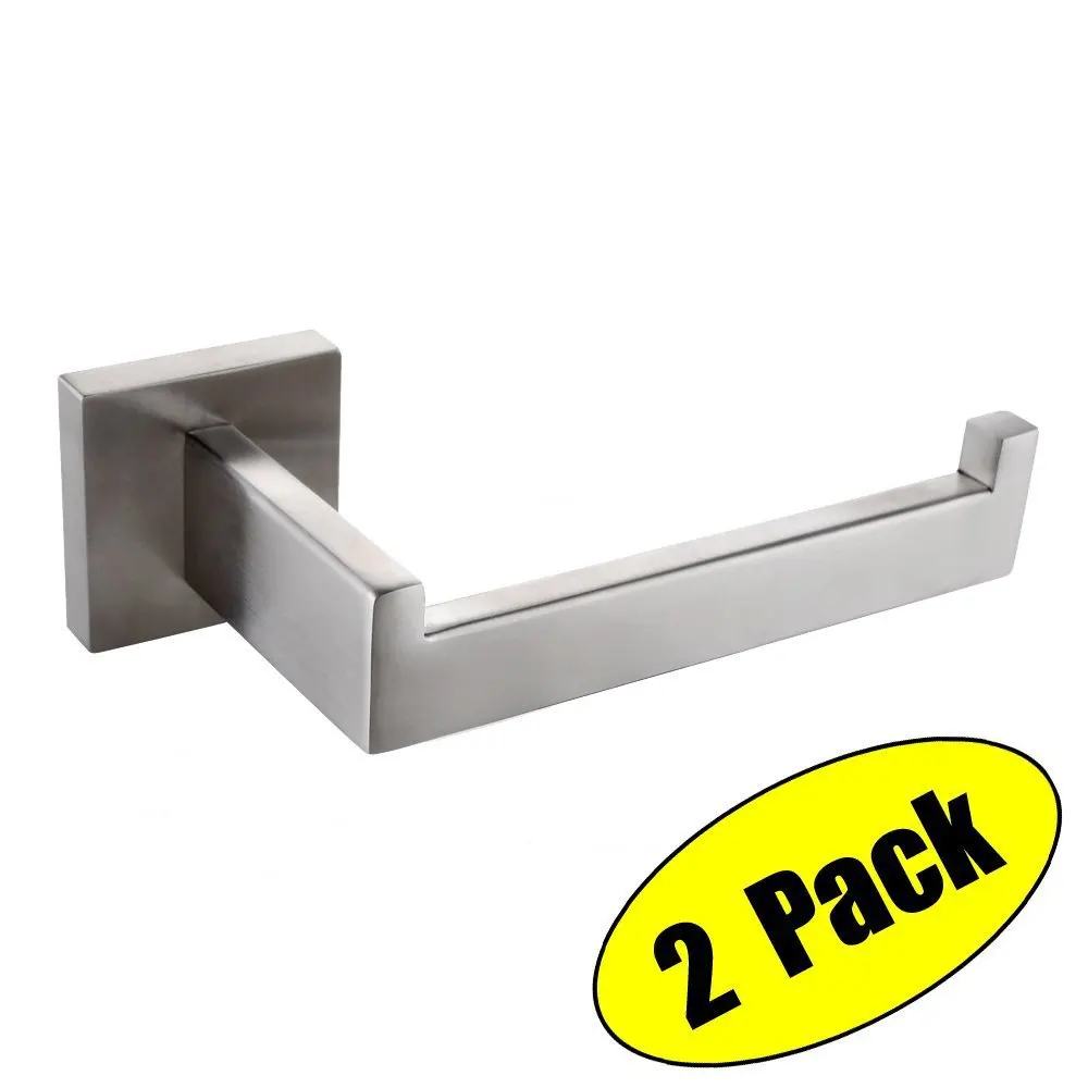 

Polished Stainless Steel Holders Without Cover SUS 304 Bathroom Toilet Paper Holder Wall Mount 2-pack