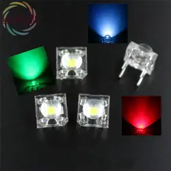 100 х LED 5 мм RGB общий анод Пиранья супер поток светодиодов 4 pin купол Широкий формат супер яркий свет лампы для автомобиля света высокой Лидер