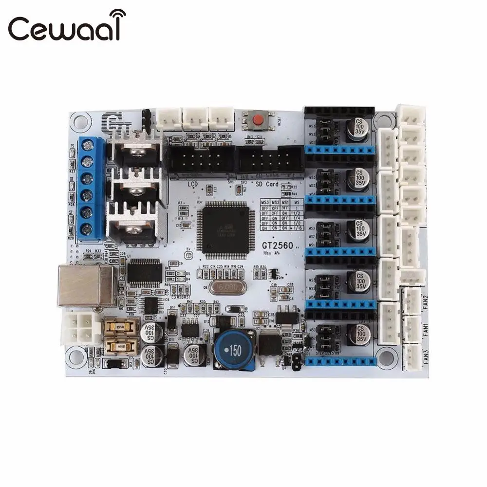 CEWAAL 3D принтер контроллер материнская плата GT2560 12 V 24 основная управления