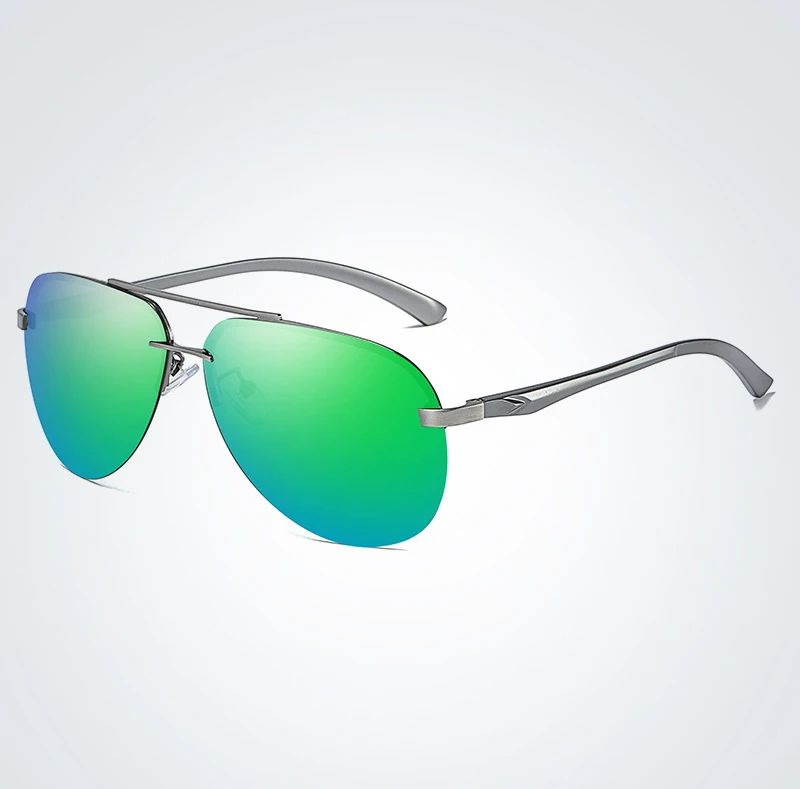 ACEWIS мужские поляризованные солнцезащитные очки сплав солнцезащитные очки Новое поступление вождения очки прямоугольные Оттенки для мужчин 08X - Цвет линз: 08X green