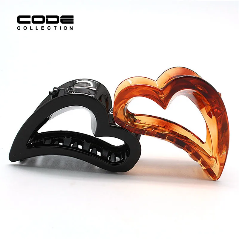 

2pcs/set Heart Elastic Barrette Crab Clamp Korean Hair Claws Ornament Hair Clips for Women Girls Hair Accessories Fascinators