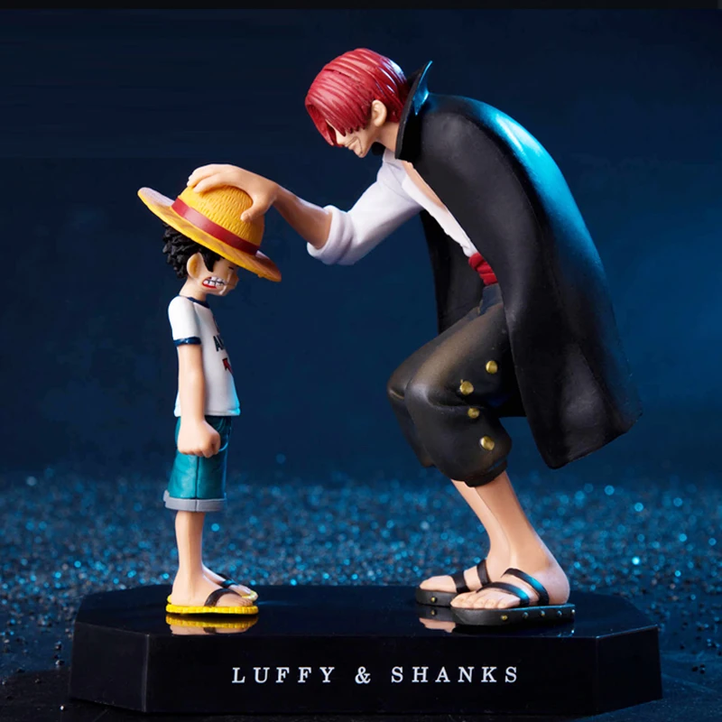 

2019 new Anime One Piece Four Emperors Shanks Straw Hat Luffy PVC Action Figure Doll Child Luffy Collectible Model Toy figurine