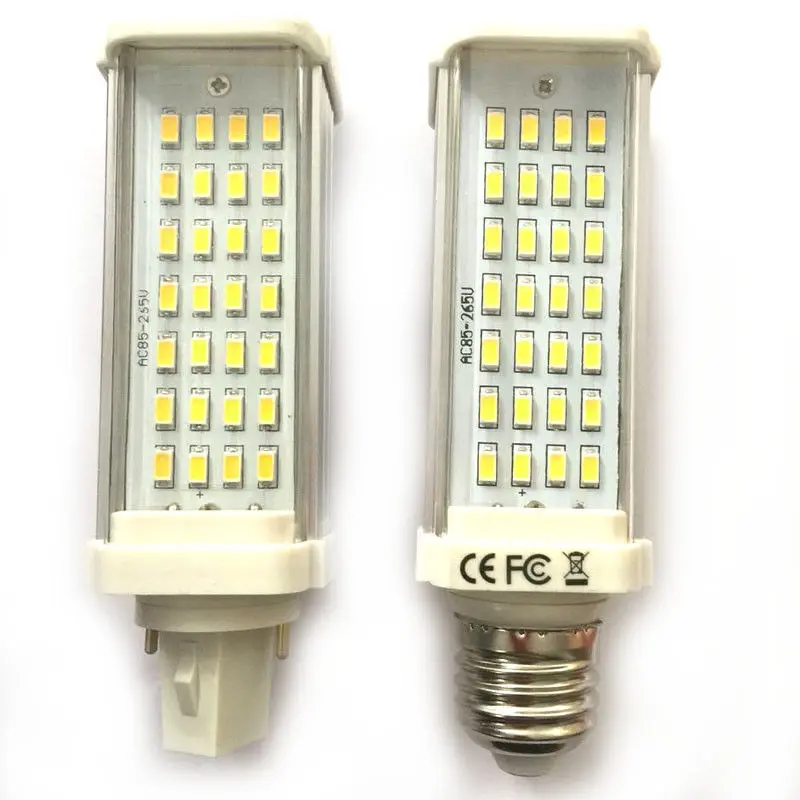 Для дома и улицы AC 85V-265V E27/G24 9W 28 SMD 5630 Лампа с горизонтальным разъемом лампочки