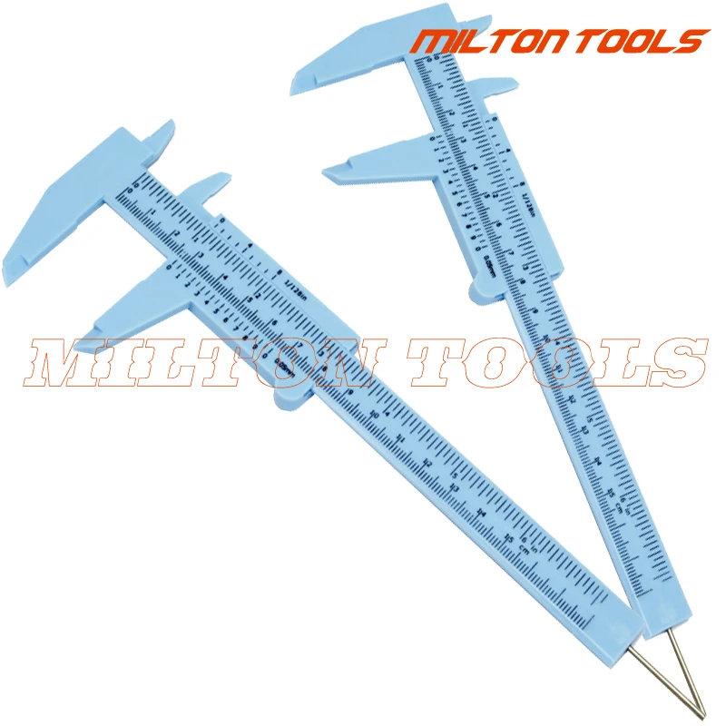 0-150mm 6 дюймов Пластик суппорт Пластик штангенциркуль школьная измерительный инструмент 20 шт./лот - Цвет: Синий
