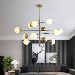 Постмодерн украшение Лофт светодиодный люстры Дизайнерское искусство креативный стеклянный шар вилла отель гостиная светодиодный