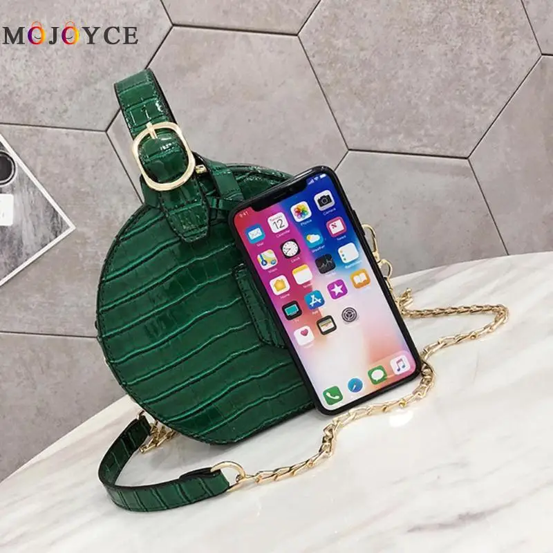 جولة شكل سلسلة أعلى-حقائب بيد الفتيات شخصية حقائب يد جلدية Crossbody حقيبة للنساء بولسا الأنثوية جولة شكل سلسلة أعلى-حقائب بيد الفتيات شخصية حقائب يد جلدية Crossbody حقيبة للنساء بولسا الأنثوية