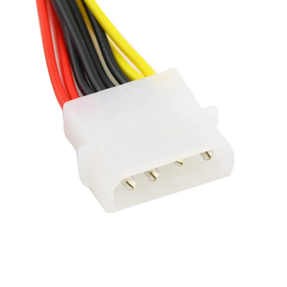 Atalanta Maglia 4 Cavi SATA Maschio-femmina Da 15 Cm - Splitter 1 A 2 Per Alimentazione Molex, Dorati, Per PC Cavi SATA Alimentazione