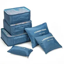 6PCS Travel Waterproof Storage Bag Clothes Underwear Bra Packing Cube Luggage Organizer Pouch Home Closet Divider Organiser