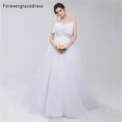 Forevergracedress Элегантное белое свадебное платье с большой бант длинные Кружево на спине свадебное платье плюс Размеры индивидуальный заказ