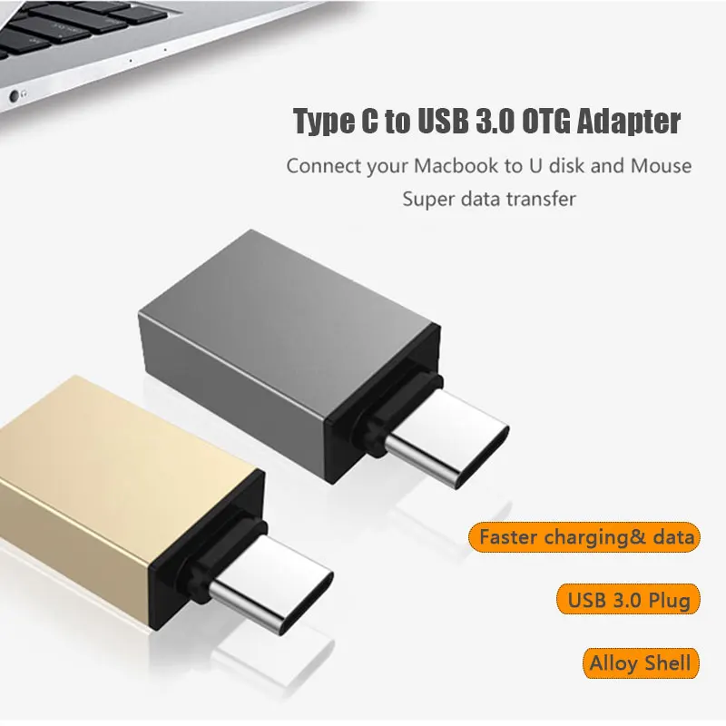 USB OTG type C к USB 3,0 адаптер OTG Быстрая зарядка данных type-C кабели для мобильных телефонов конвертер для Macbook samsung Xiaomi Oneplus