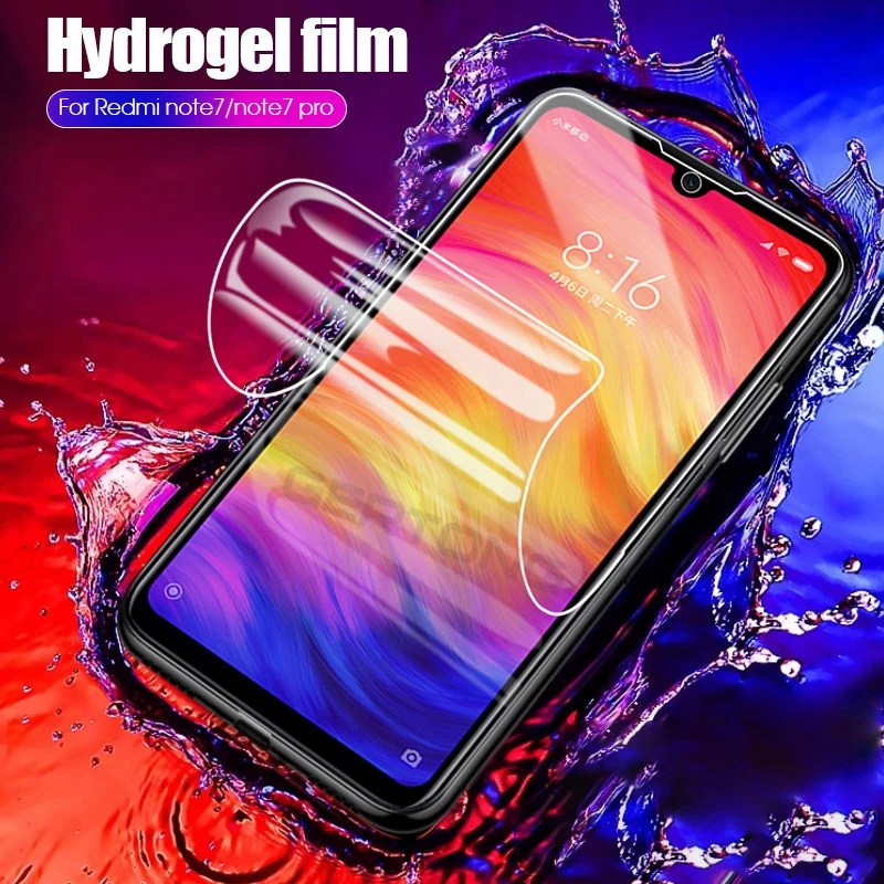 

For Redmi 7 9D Premium Clear Screen Protector Soft Hydrogel Film For Xiaomi Redmi Note 6 7 Pro 6A 6 Protective Film Not Glass