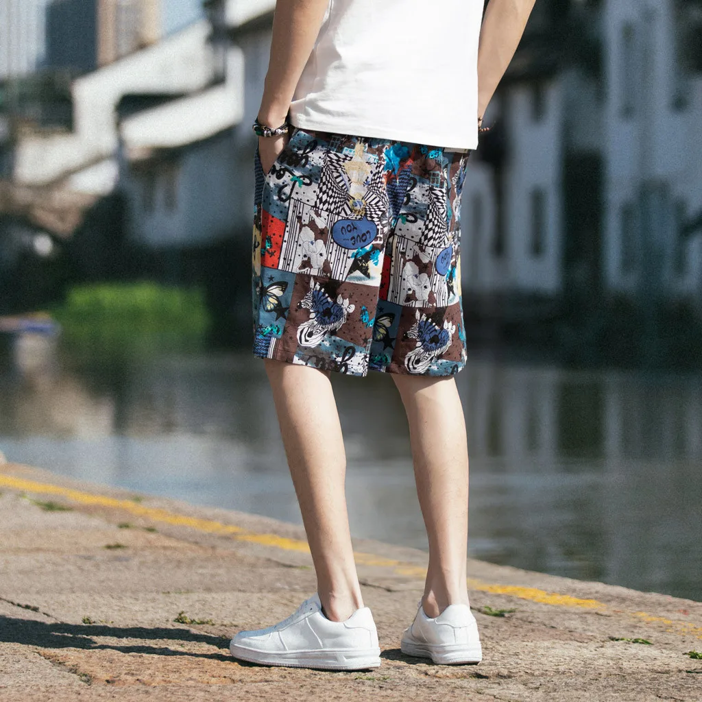Mr.Macy Mens Wide-Breasted Harem Cotton Linen Wide-Leg Pajamas Loose Shorts Mr.Macy Mens Wide-Breasted Harem Cotton Linen Wide-Leg Pajamas Loose Shorts