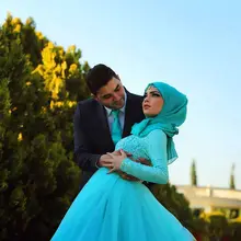 Hot Slae Long Sleeve Muslim Evening Dresses 2015 Elegant Islamic Zipper Court Train Tulle Prom Gowns
