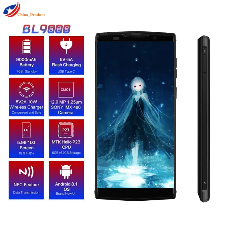 DOOGEE BL9000 смартфон с 5 99-дюймовым дисплеем процессором Helio P23 ОЗУ 6 ГБ ПЗУ 64 12 МП Мп 8 |