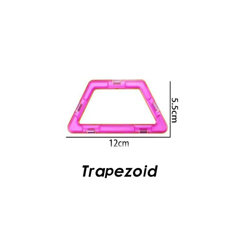 

Magnetic Blocks Trapezoid Graphics Children Toy Enlighten Bricks Magnetic Designer DIY Blocks Sheet for Kids