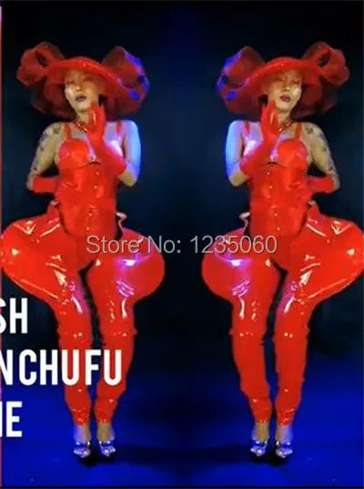 Nightclub-Female-Red-Chinese-Style-Hat-Ballroom-Costumes-Dance-Team-Sexy-Lady-Party-Clothes-Singer-Dancer (3)_