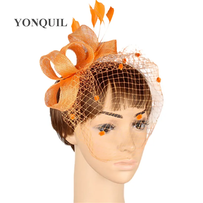 

17colors Enchanting sinamay material wedding kentucky fascinator headpiece cocktail headwear race hat suit for all season MYQ006