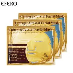 Шт. EFERO 5 шт. Золотая маска коллаген Порошковая маска для лица Уход за кожей Отбеливание Увлажняющий антивозрастной контроль масла лист