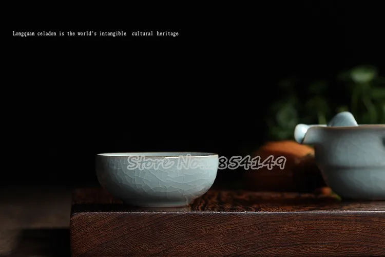 Чайный набор кунг-фу включает в себя 1 горшок 1 чашка элегантный Gaiwan Красивый Чайничек чайник кофейная чашка Китайский Longquan Celadon фарфоровый чайник