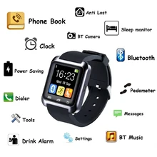 1 pc Smart Watch femmes hommes sport étudiant montre horloges U80 Bluetooth Montres Android smartphone pour iOS silicone ceinture H4