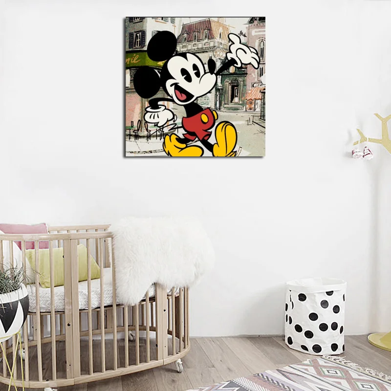 Mickey Mouse Anime Lienzos Clasicos Carteles Impresiones Pared