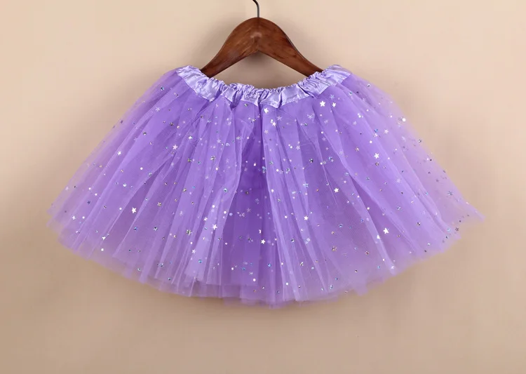 Однотонные блестящие юбки-пачки для девочек детские фатиновые балетные юбки-американки для танцев детские нарядные юбки 10 шт./партия