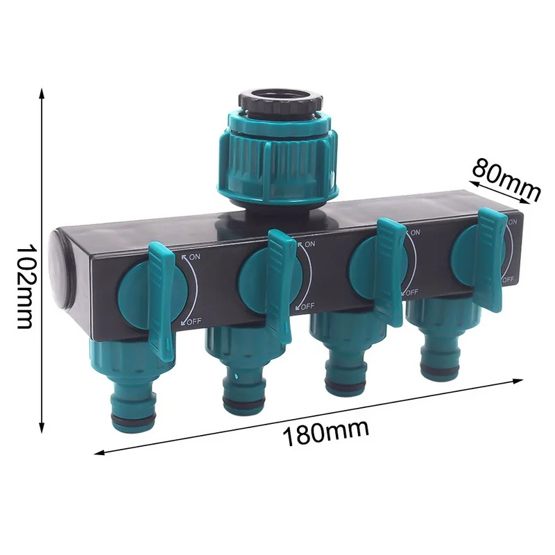 4-полосная водяной шланг сплиттер 1/" 3/4" " разветвитель для садового шланга для полива и орошения соединитель шланга сад водопроводной воды разъемы