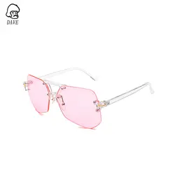 Дэйв оправы солнцезащитных очков Для женщин Брендовая Дизайнерская обувь модные большие солнечные очки солнцезащитные очки леди розовый