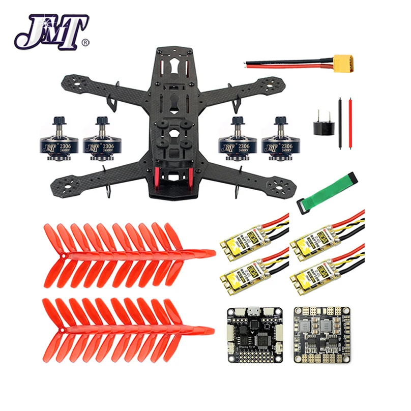 JMT 210mm Carbon Fiber Frame Kit With PDB Board X Type Frame for FPV