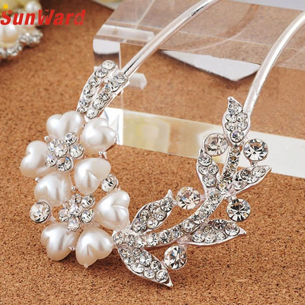 

OTOKY Drop Shipping Hair Jewelry Flower Bridal Wedding Rhinestones Crystals Pearl Hairpin Hair Clip Jewelry For Gift F07