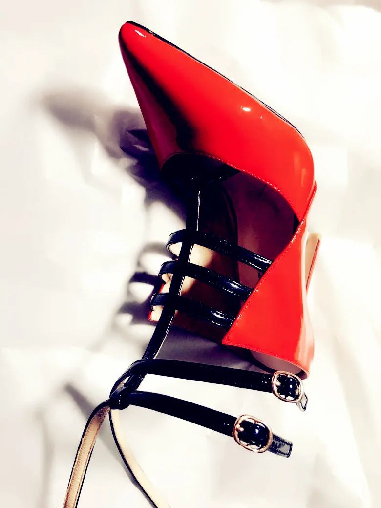 Blanc Pompe Boucle Shown 42 Extrême Parti Pointu Mode Bout Plus Lanières De Femmes Chaussures noir Stilettos As 2018 Taille Shown as Haute Talons 4Cv0xqp