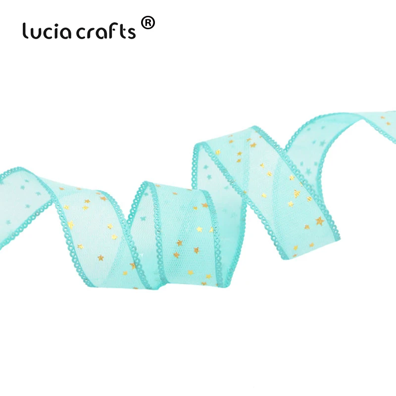 Lucia crafts 5y/6y 25 мм органза звезда печатные ленты для свадьбы домашний декор рукоделие Подарочная упаковка аксессуары ручной работы P0106