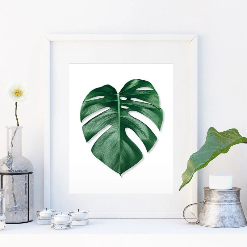 Palm Leaf Print Canvas Poster Home Decor