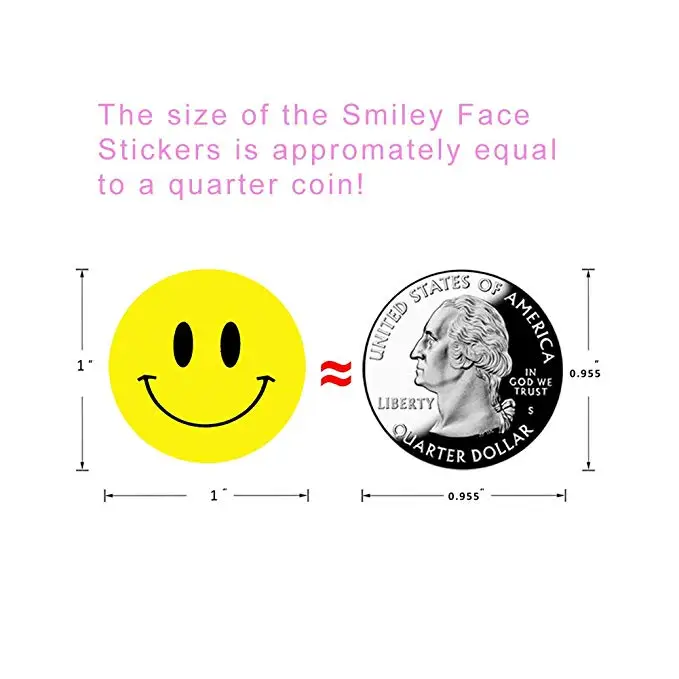 Smiley happy face стикеры s этикетки для печати 500 этикеток в рулоне милые наклейки