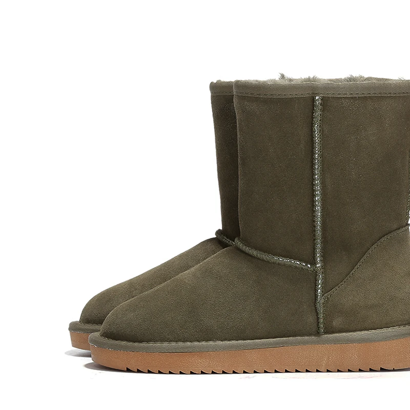 100% Genuine Cowhide Leather Snow Boots Women Australia Boots Winter For Women Warm Botas Mujer platform boots