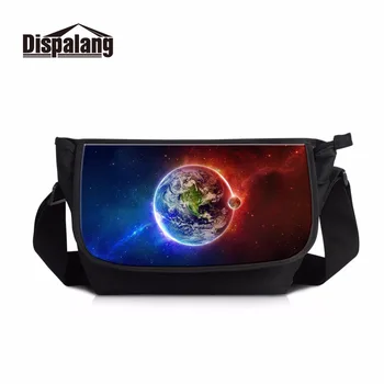 

Dispalang coolest messenger bags for men stylish cross body bags for students print earth pattern on cross side bags for women