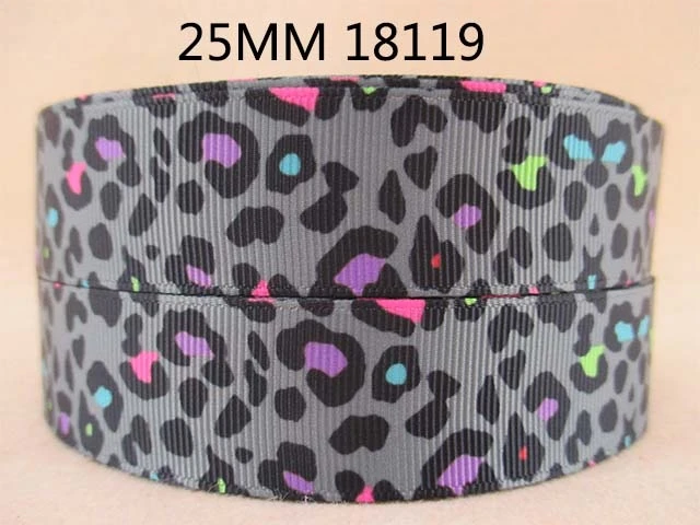 

David accessories 1"(25mm) leopard printed polyester ribbon 5 yards,DIY handmade materials,wedding gift wrap,5Yc4817