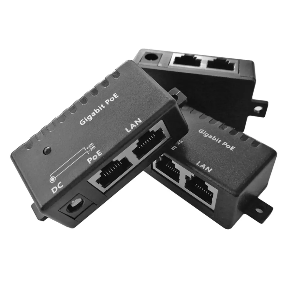 Power over ethernet гигабитный пассивный Инжектор PoE/сплиттер настенное крепление