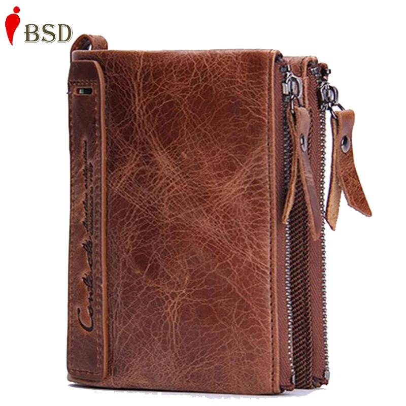 Brand men wallets dollar price purse Genuine leather wallet card holder luxury designer clutch business mini wallet high quality
