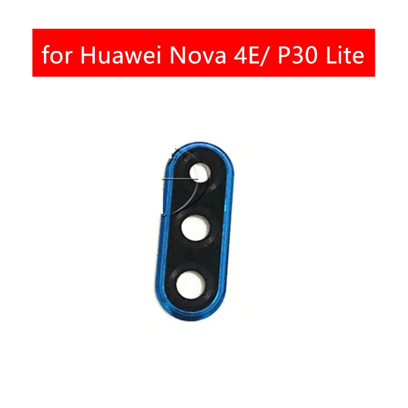 Для камеры huawei P30 Lite/Nova 4E, стеклянный объектив с рамкой, задняя крышка, задняя камера, стеклянная рамка для объектива, держатель, запасные части