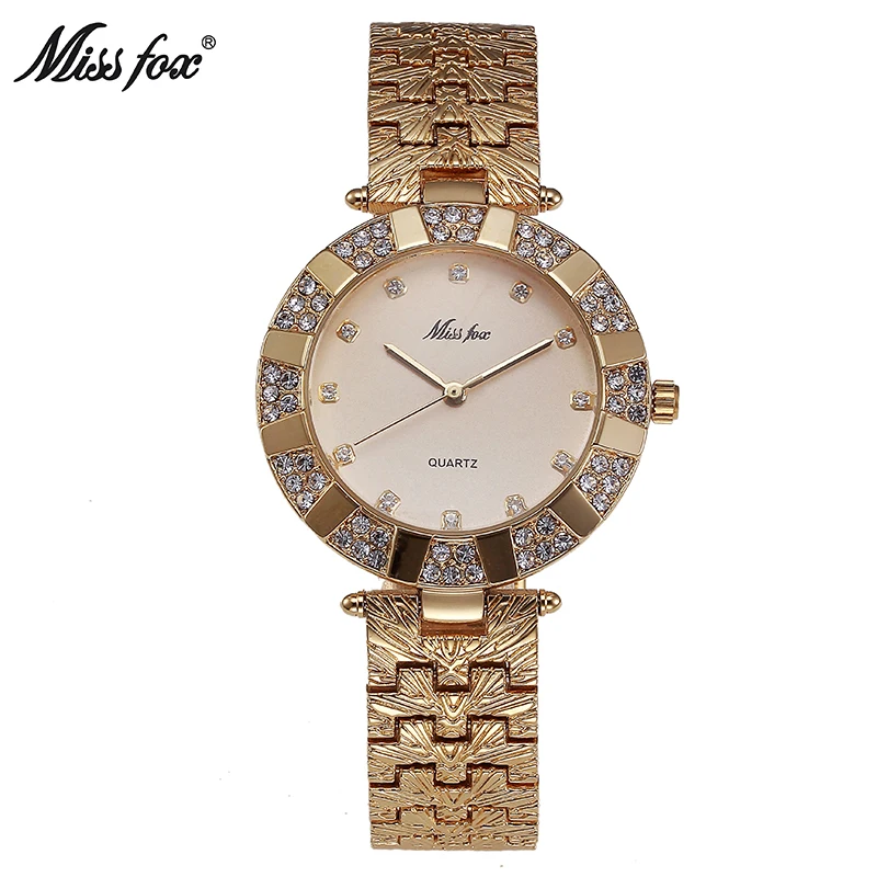 Miss Fox Women Watch Luxury Brand Fashion Casual Ladies Gold Watch Quartz Simple Clock Relogio Feminino Reloj Mujer Montre Femme Miss Fox Women Watch Luxury Brand Fashion Casual Ladies Gold Watch Quartz Simple Clock Relogio Feminino Reloj Mujer Montre Femme