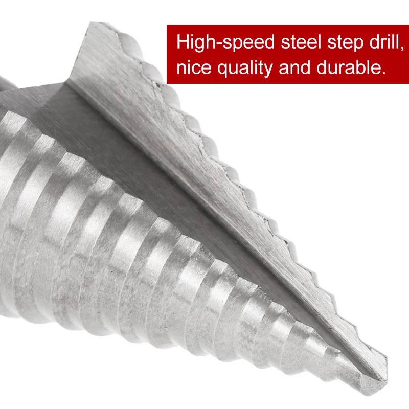 5-35mm HSS Step Drill Bit 13 Steps Round Shank Straight Flute Step Drill Rotary Tool Essential Pagoda Drill Hardware Tool 5-35mm HSS Step Drill Bit 13 Steps Round Shank Straight Flute Step Drill Rotary Tool Essential Pagoda Drill Hardware Tool