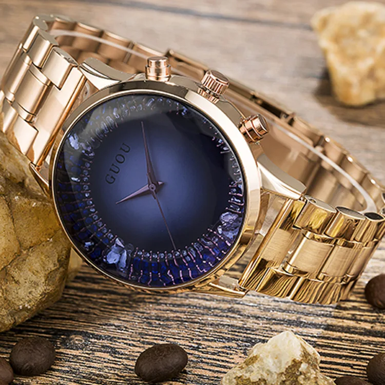 Бренд стальной ленты женщины кварцевые часы водонепроницаемые алмазные