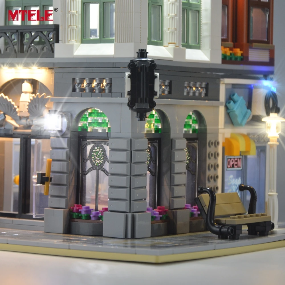 MTELE светодиодный светильник Up Kit для Creator Brick Green Bank светильник ing набор совместим с 10251(не включает модель